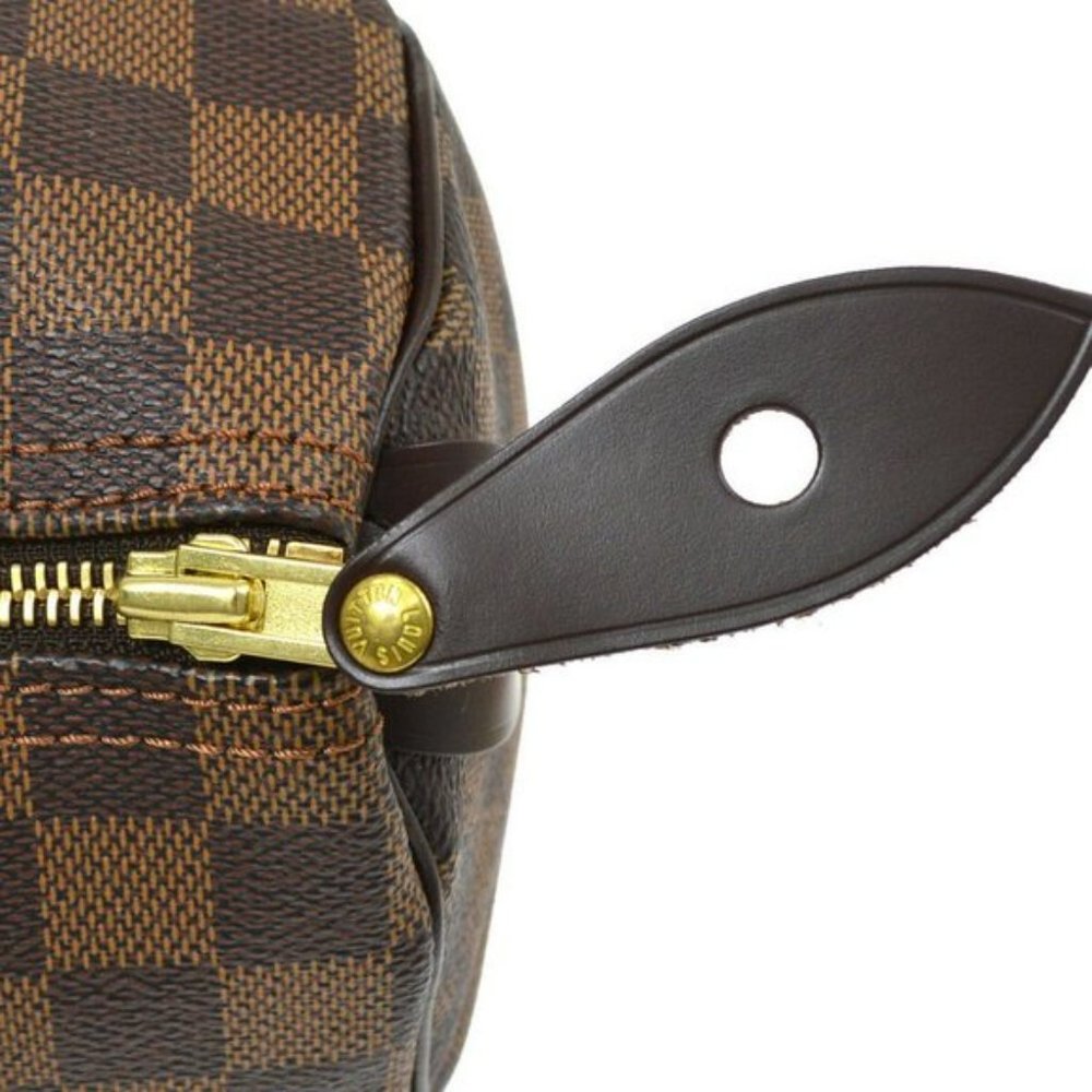 AUTHENTIC LOUIS VUITTON SPEEDY 25 HAND BAG PURSE DAMIER EBENE AA3079 - Picture 4 of 11